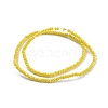 Electroplate Glass Beads Strands GLAA-F079-FR15-2