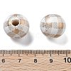 Christmas Printed Schima Wood European Beads WOOD-G023-18A-3