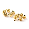 Twist C-shape Stud Earrings for Her EJEW-C002-21G-RS-3