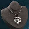 304 Stainless Steel Hollow Tree of Life Pendant Box Chain Necklaces NJEW-M086-04P-5