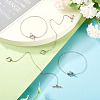 Brass Heart Link Chain Bracelets BJEW-TAC0027-4