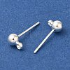 Rack Plating Brass Stud Earring Finding KK-C081-07S-2