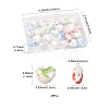 26Pcs 5 Colors Glazed Porcelain Beads PORC-FS0001-33-4