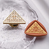 Golden Plated Triangle Shaped Wax Seal Brass Stamp Head STAM-K001-04G-06-1