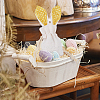 BENECREAT 5Pcs 5 Colors Easter Rabbit Ear Linen Cloth Storage Pouches ABAG-BC0001-61-6