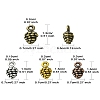 48Pcs 4 Colors Tibetan Style Alloy Pendants TIBEP-YW0001-80-3