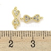 Brass Micro Pave Clear Cubic Zirconia Connector Charms KK-Q820-43G-3