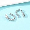 Rose Flower 316 Stainless Steel Clip on Nose Rings AJEW-C044-12AS-2