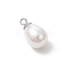 Natural Cultured Freshwater Pearl Teardrop Pendants PALLOY-JF03360-4