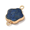 Natural Lapis Lazuli Flower Connector Charms KK-U042-17G-05-2