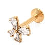 F136 Titanium Pave Clear Cubic Zirconia Bowknot Internally Threaded Labrets ME-CBA9828-05G-4
