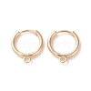 Rack Plating Brass Huggie Hoop Earring Findings KK-S405-02G-1