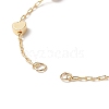 Brass Heart Link Bracelet Making AJEW-JB01150-05-2