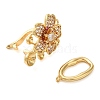 Brass Micro Pave Clear Cubic Zirconia Fold Over Clasps KK-G505-14B-G-2