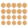   20Pcs 2 Style Brass Hollow Beads KK-PH0009-41-2