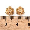 Brass Micro Pave Clear Cubic Zirconia Bead Caps KK-K378-46A-HG-2