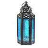 Retro Electrophoresis Black Plated Iron Ramadan Candle Lantern RAMA-PW0001-24C-1