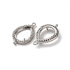Teardrop Brass Micro Pave Clear Cubic Zirconia Connector Cabochon Settings KK-NH0007-01P-2
