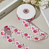 1 Roll Printed Polyester Grosgrain Ribbon SRIB-CY0001-15-3