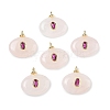 Natural Rose Quartz Pendants KK-C251-01D-02-1