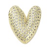 Rack Plating Brass Micro Pave Clear Cubic Zirconia Pendants KK-R163-05V-G-1