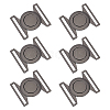 6 Sets Zinc Alloy Side Release Buckles FIND-BC0019-63B-1