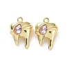 Rack Plating Alloy Glass Pendants FIND-I037-08LG-03-2