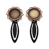 Alloy & Iron Bookmark Cabochon Settings PALLOY-N184-10AB-1