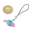 Elephant Glass Beaded Pendant Decorations HJEW-MZ00142-3