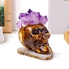 Halloween Theme Natural Amethyst Chips Topped Skull Figurine PW-WG312FD-01-1