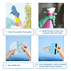 16 Sheets 8 Styles Waterproof PVC Colored Laser Stained Window Film Static Stickers DIY-WH0314-073-3