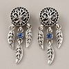 Tibetan Style Alloy European Pendant Rhinestone Settings FIND-TAC0001-64-2