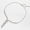 Alloy Full Crystal Rhinestone Twisted Tassel Necklaces for Women FS-WG90C07-02-1