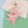 PU Leather Dancing Bear Keychain PW-WG24072-01-1