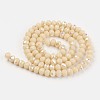 Electroplate Opaque Solid Color Glass Beads Strands EGLA-A034-P2mm-L14-2