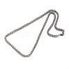 Great 304 Stainless Steel Wheat Chain Necklaces NJEW-O058-04P-2