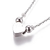 304 Stainless Steel Pendant Necklaces STAS-I111-08-3