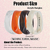 4Pcs 4 Colors Acrylic Bangles BJEW-HY0002-68-2