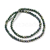 Round Full Rainbow Plated Electroplate Glass Beads Strands X-EGLA-J130-FR13-3