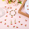 40Pcs Cherry Glass Pendants FIND-SC0016-51-4