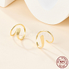 925 Sterling Silver Double Hoop Twist Earrings for Single Piercing GI7057-2-1