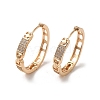 Brass Micro Pave Cubic Zirconia Hoop Earrings EJEW-M238-41KCG-1