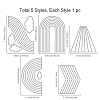 5Pcs 5 Styles Carbon Steel Cutting Dies Stencils DIY-WH0309-912-6