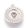 Brass Micro Pave Cubic Zirconia Pendants KK-F809-08-3