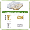 400Pcs 2 Colors Alloy Beads FIND-SP0002-39B-2