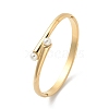 Ion Plating(IP) 304 Stainless Steel Bangles with Plastic Imitation Pearl for Women BJEW-Z080-01G-4