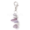 Natural Howlite & Amethyst & Purple Turquoise Chips Pendant Decoration HJEW-JM02304-03-1