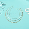 3Pcs 3 Style Brass Satellite Chain Necklaces Set NJEW-JN04106-2