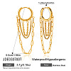 304 Stainless Steel Chain Tassel Hoop Earrings FS-WG79814-01-1