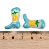 Boot Baking Paint Glass Enamel  Beads LAMP-C020-02E-4